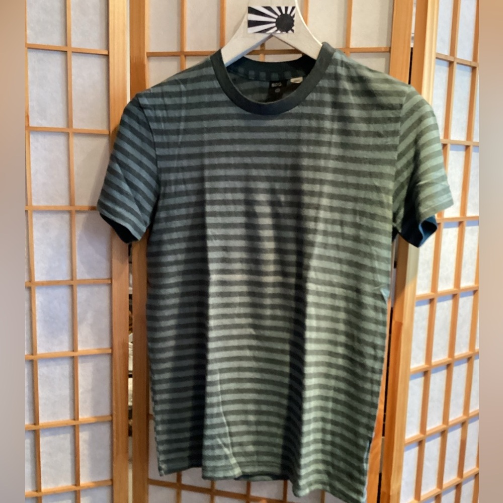 UO BDG Blue Stripe Short Sleeve Crew Neck Tee Men's Size Medium
